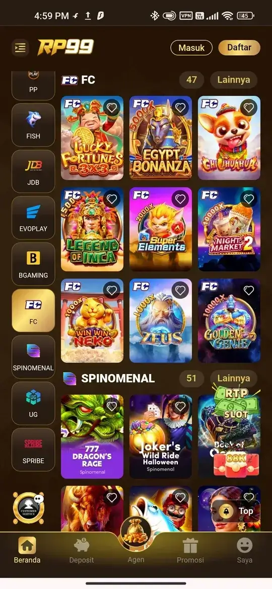 RP99 live casino